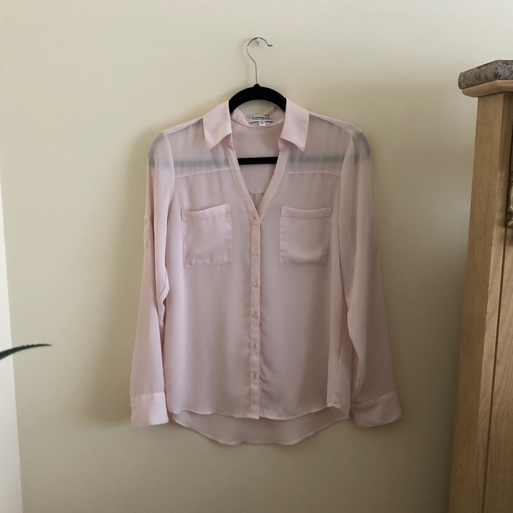 Express Portofino Pink Button Down